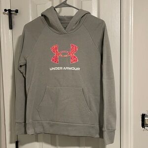 Under Armour Gray Hoodie with Red Logo